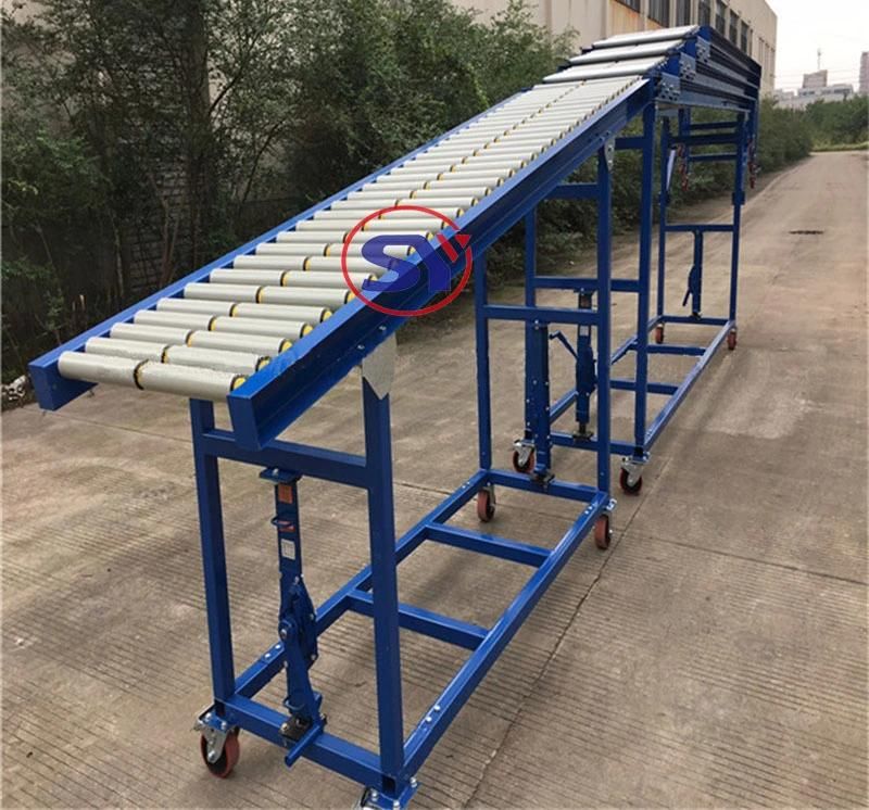 Truck Loader Foldable Collapsable Telescopic Conveyor Roller for Offloading&Unloading Cargo