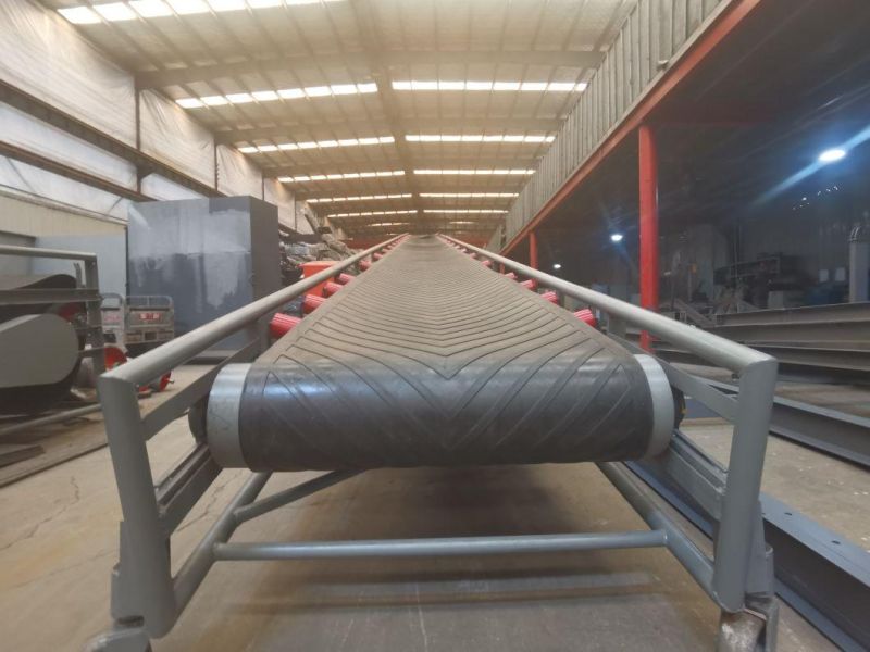 Flexible Industrial Hopper Grain Rubber Belt Conveyor