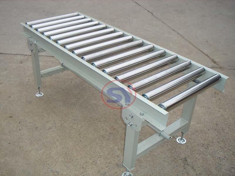 Aluminium Alloy Roller Turn Table Conveyor Motorsied for Plastic Crate