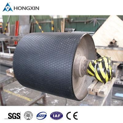 High Wear Resistant Cn Layer Conveyor Diamond Groove Rubber Sheet for Pulley Lagging