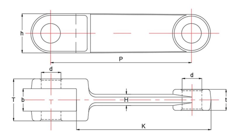 Fire Heat Resistant X348 Rivetless Chain for Painting Line System