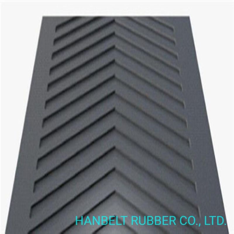 Industrial Chevron Rubber Conveyor Belt Wear Resistant Rubber Belt