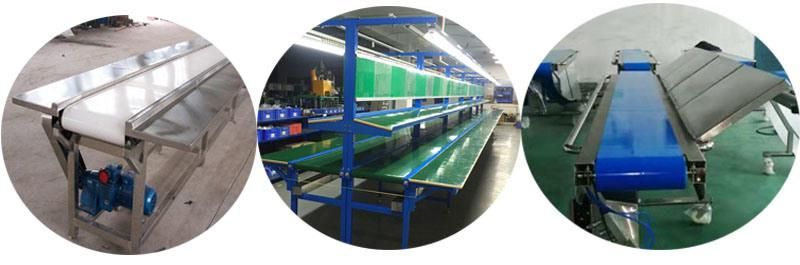 Incline Acclivitous 90 Degree PVC Green Turning Belt Conveyor for Food