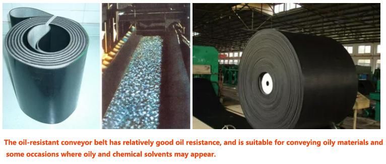 Ep100 Fabric Gravel Stone Rubber Conveyor Belt