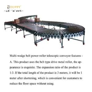 Poly V-Belt Driven Roller Conveyor for Sorting and Transmission