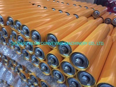 Rubber Steel Carrying Roller, Impact Roller, Trough Roller, Conveyor Idler Roller for Mining