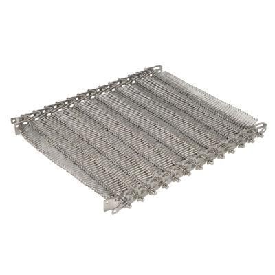 SS304 316 Chocolate Chain Link Stainless Steel Wire Mesh Flat Flex Ladder Conveyor Belt for Bread Factory