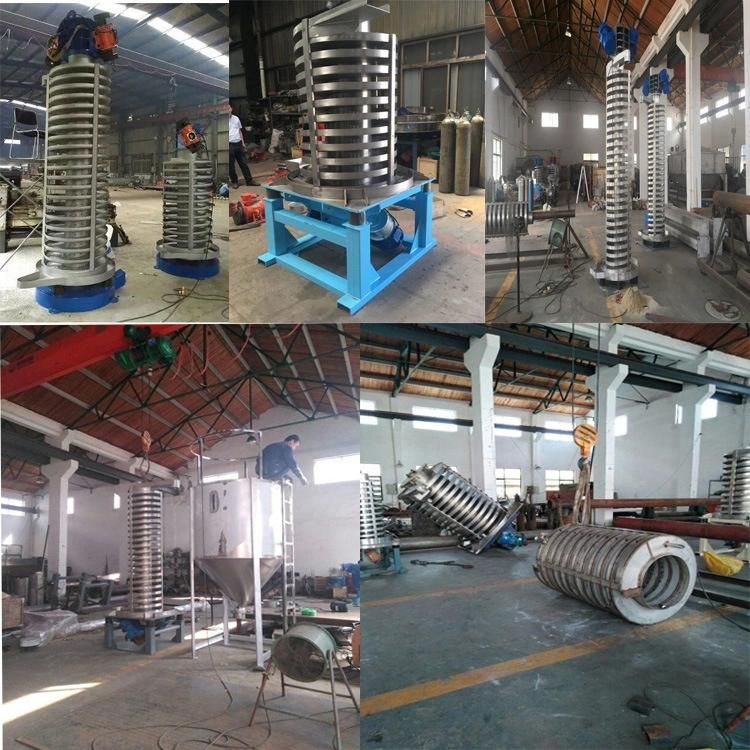 Vertical Lifting Flexible Screw Feeder Vibrating Spiral Elevator Conveyor