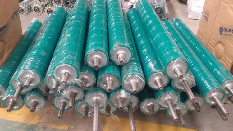 Jiutong Galvanized or PU / Rubber Coated Lathing Roller for Belt Conveyor, Drive Roller