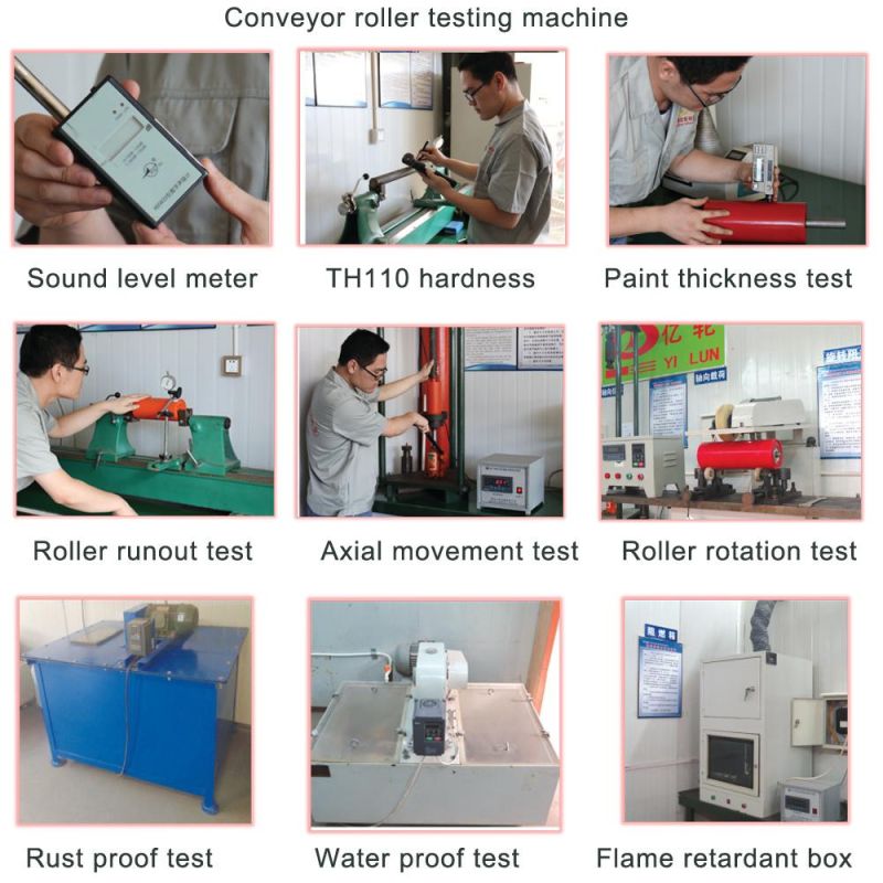 Standard Mount Belt Conveyor Buffer Impact Idler Roller with Brackets