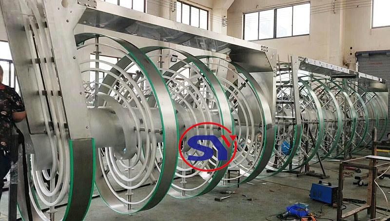 Coiled Screw Conveyor Equipment Manufacturer for Transport Biscuits Pastry Bread