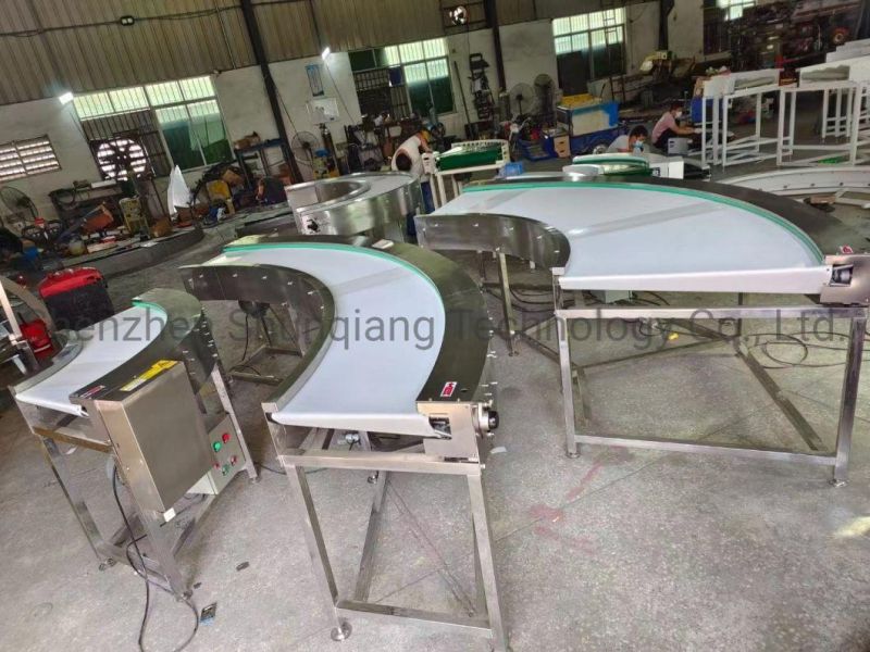 304 Stainless Steel Frame Curve Belt Conveyor