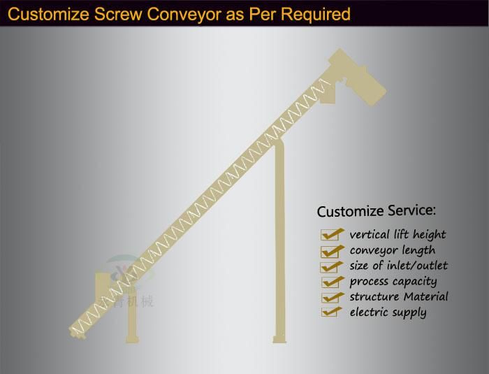 U Trough Horizontal Screw Conveyor for Slurry