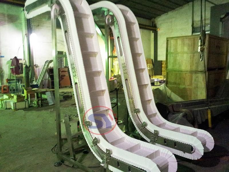 Confectionery Transmission Apron Belt Conveyor with Baffers