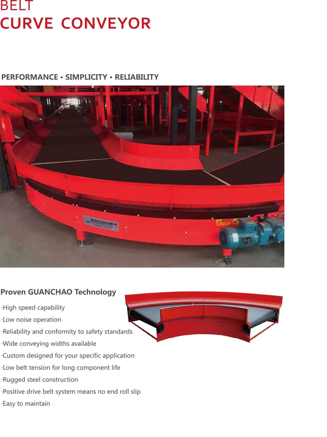 Factory 90 & 180 Degree Curve Belt Conveyor
