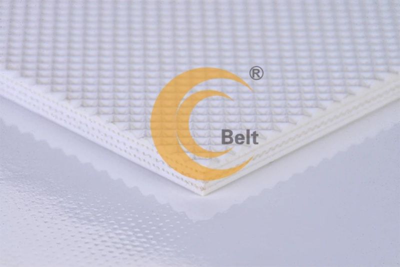 white conveyor belt for food FDA 4mm diamond profile
