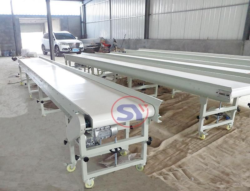 Material Handling Stainless Steel Food PVC/PU Transport Belt Conveyor