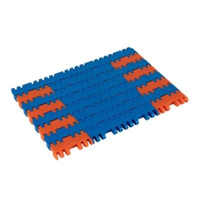 1600 Plastic Modular Belt with Flat Top Base Flights