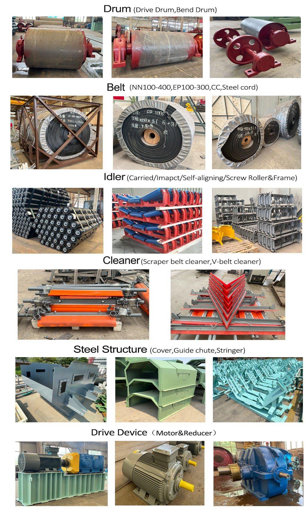 Horizontal Long-Distance Belt Conveyor System for Downhole Mining/Power Plant/Cement/Port/Chemical