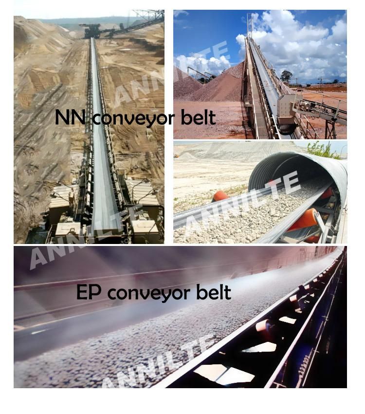 Annilte Ep400 Industrial 4 Ply Rubber Conveyor Belt for Stone Crusher