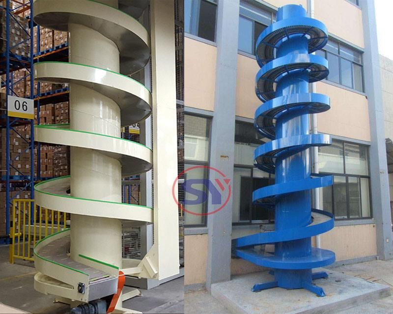 Gravity Roller Spiral Conveyor Screwed for Rising Lowering Carton Case