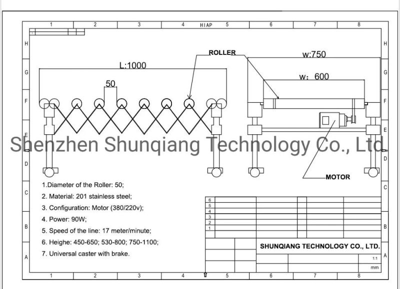 for Factory Loading and Unloading Goods Customize Gravity Roller Conveyor