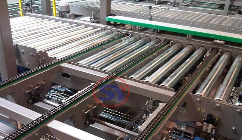 Stainless Steel Motorised Gravity Roller Conveyor Table for Conveying Pallet Carton Box Crate