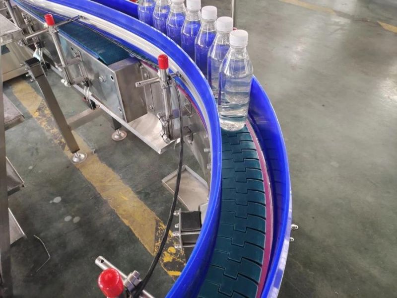 Water Beverage Production Line Customized Plastic Flat Chain Roller Conveyor for Filling Machinery