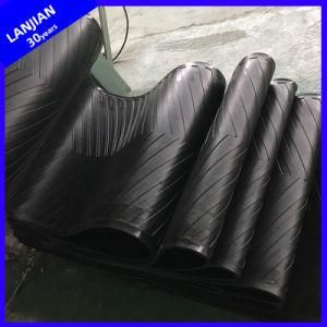 Black Chevron Heat-Resistant Conveyor Belt for Sale