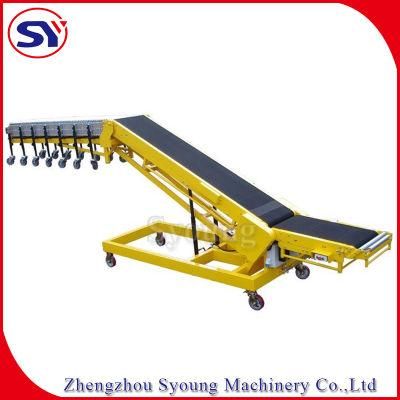 Mechanized Inclined Rubber Belt Conveyor Flexible Roller Conveyor Connected Conveyors