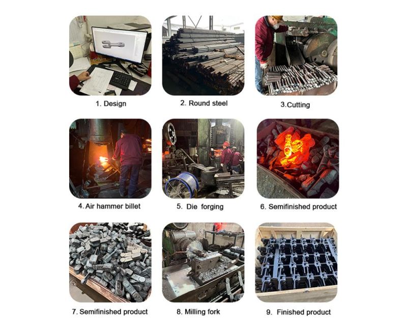 Polishing Wanxin/Customized Forged Chain P2-80-290 Forging Parts with CE Certificate
