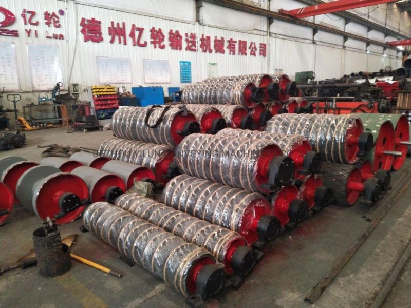 Conveyor Drum / Tail Pulley for Stone Plants Conveyor System, Conveyor Belt Drum Motor