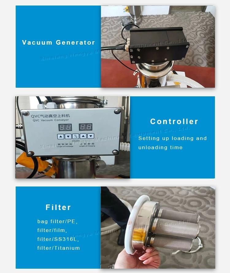 Air Drive Grain Pneumatic Vacuum Conveyor for Powder and Granules