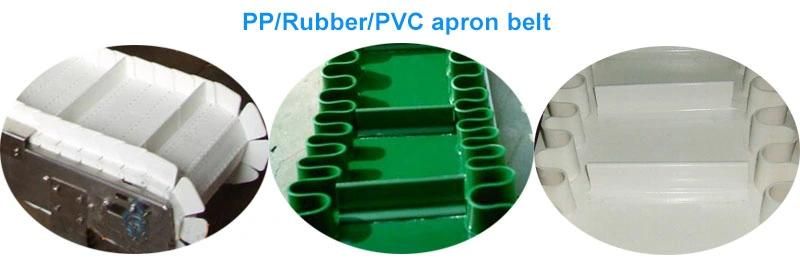 Different Width Plastic PP Cleated Belt Conveyor for Chemical Industry