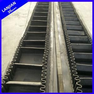 Skirt Partition Wave Shaped Edge Retaining Conveyor Belt in Cement Mixing Station