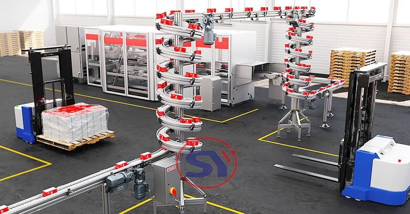High Effeciency Vertical Spiral Roller Conveyor Elevator Supplier for Pet Bottles Jars