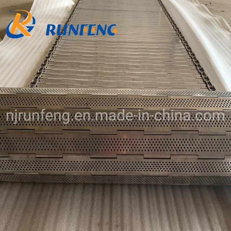 Heat Resistance Plate Linked Perforated Conveyor Belt for Baking/Freezing/Conveying