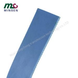 China Blue Smooth Top Diamond Bottom PVC Conveyor Belt with 3mm / 4mm Thickness