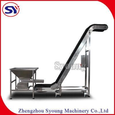 0-90 Degree Large Angle Belt Conveyor for Food Material