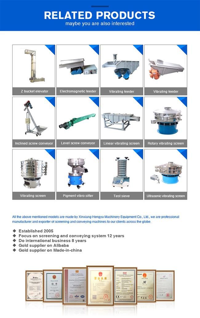 Ce Approved Carbon Steel Z Type Chain Bucket Elevator