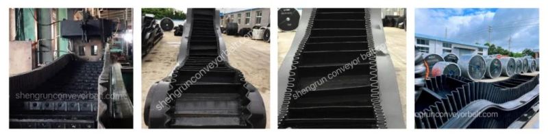 Heat Resistant DIN 22102 Rubber Ep400/3 Fabric Sidewall Rubber Conveyor Belt for Metallurgy