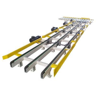 Automatic Transfer Motorized Turntable Pallet Chain Conveyor