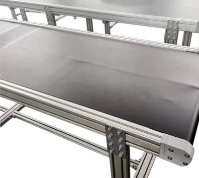 Factory Customization PVC Green/Black Flat Belt Conveyor System Design Food Grade Belt Conveyor with The Certificate of Origin