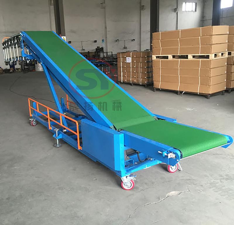 Flexible Mobile Telescopic Skate Wheel Roller Conveyor System Vehicle Container Pallet Loader Conveyer