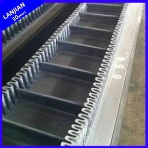 Sidewall Conveyor Belt with Abrasion Cover and Reinforced Fabric Layer