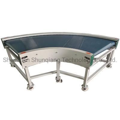 304 Stainless Steel Frame Curve Belt Conveyor