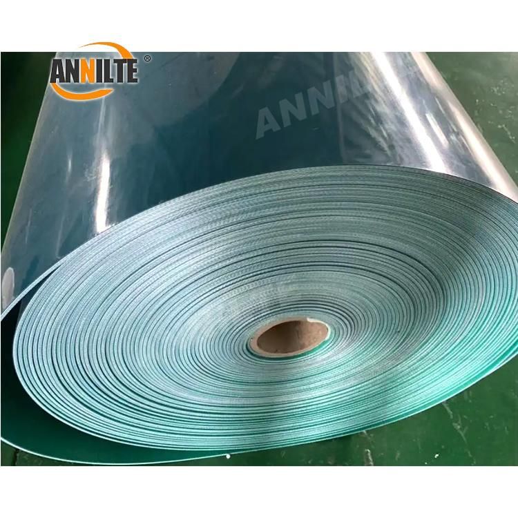 Annilte Factory Black Green Pattern Fish Bone Grain Grain Climbing with PVC Conveyor Belt