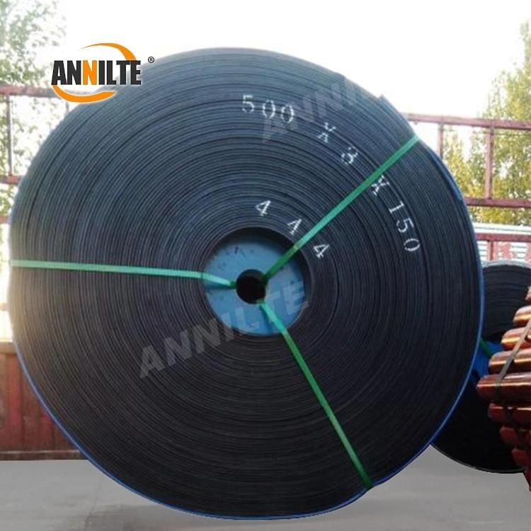 Annilte 10MPa Ep100 Rubber Polyester Conveyor Belt Coal Mining Manure Belt Conveyor for Grain Corn Chicken Farm