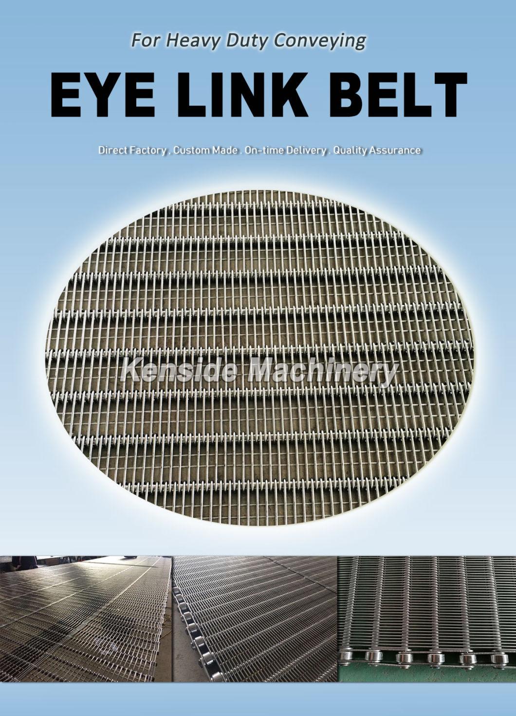 Manufacturer Stainless Steel 304 Eye Link Belt for Food Cooling Processing