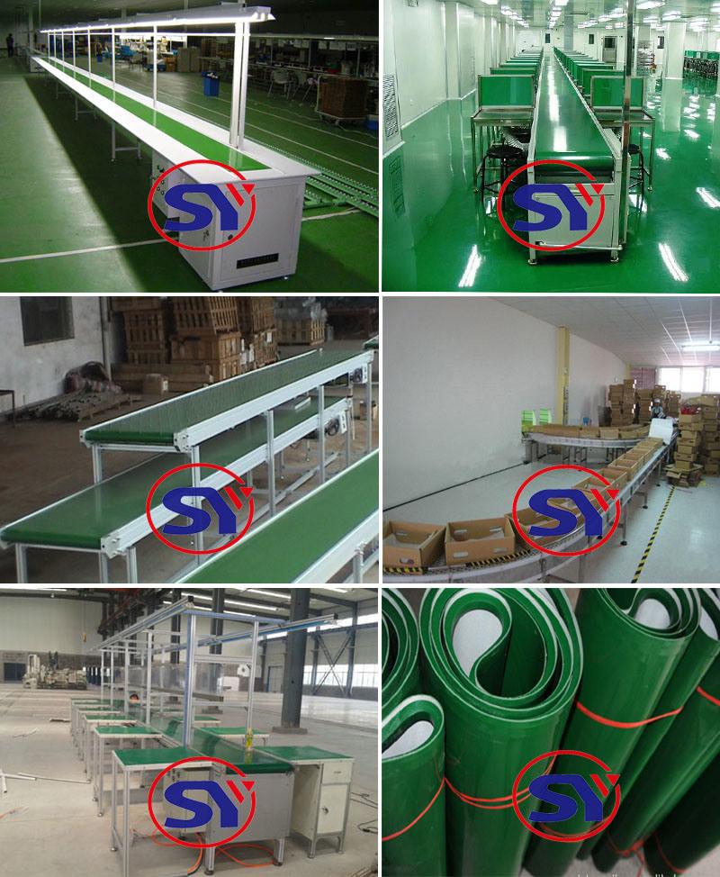 Food Grade Blue PU Belt Sorting Conveyor for E-Commerce Distribution